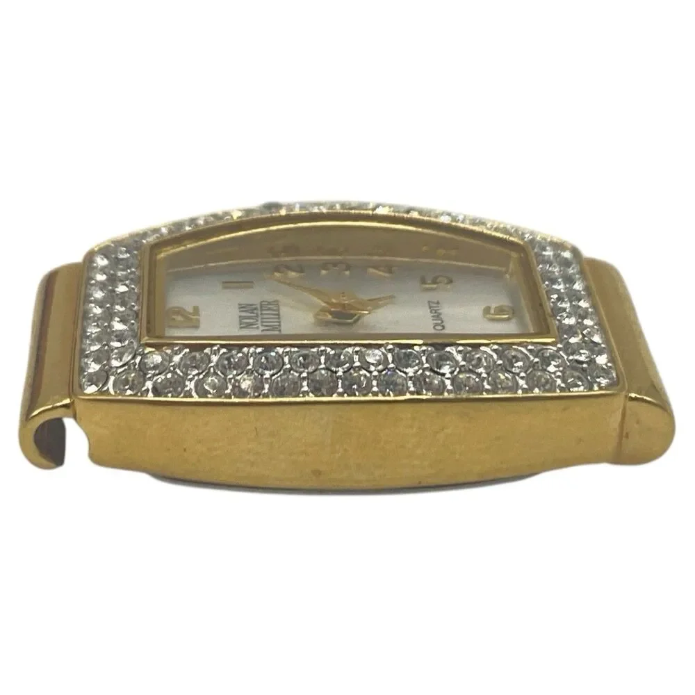 Nolan Miller Women’s Watch Gold Tone Rhinestones New Battery No Band